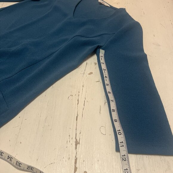 Jack by BB Dakota V Neck Shift Dress Teal Mod Retro size XS - Picture 11 of 12